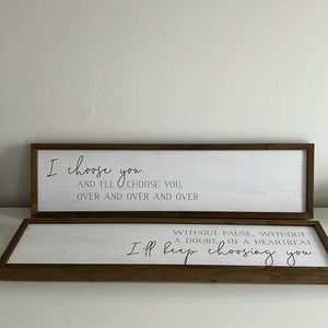 Two signs, love and marriage